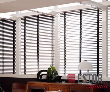 Cortinas venecianas de madera