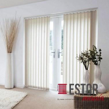 Cortinas de lamas verticales traslúcidas Premier blanco