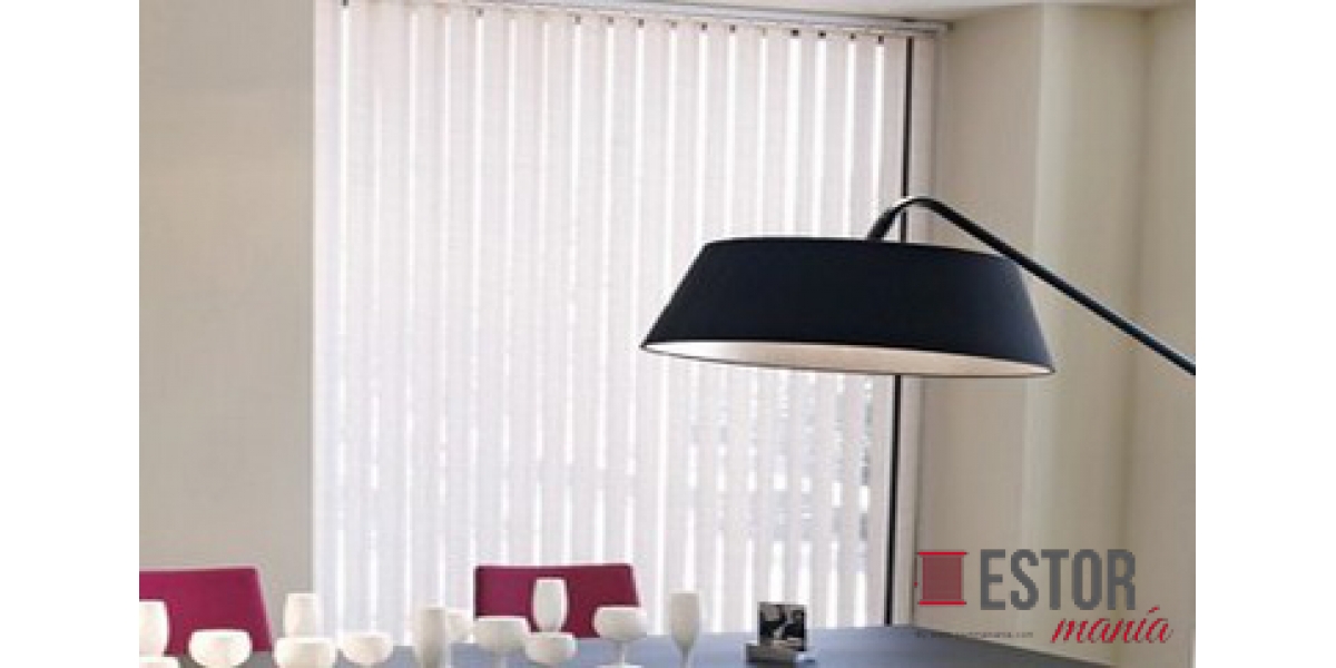 Cortinas lamas verticales de screen Luxe Confort 1000 Blanco-Gris