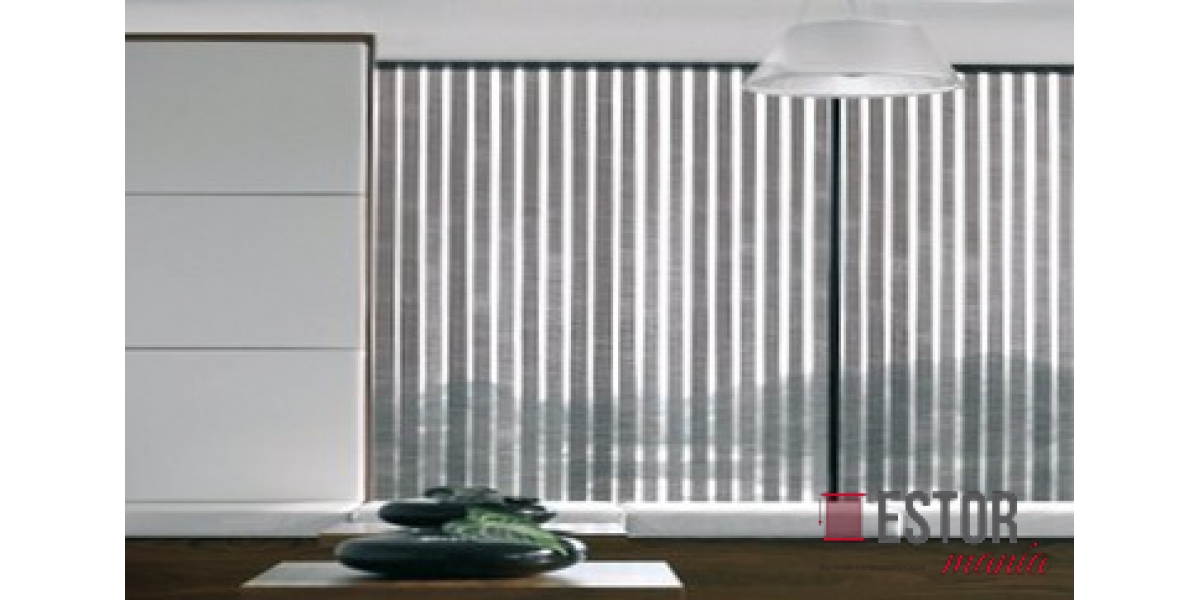 Cortinas de lamas verticales opacas N-203 Blanco