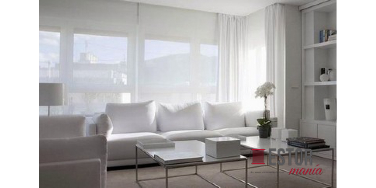 Estores enrollables screen Luxe Confort 1000 Blanco-Gris