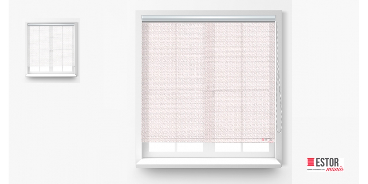 Estores enrollables Diamantescreen Blanco - Lino