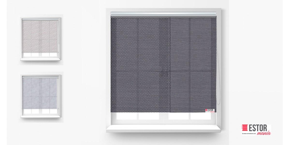 Estores enrollables screen Luxe Confort 1000  Antracita-Gris