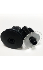 Kit comando y contera estor enrollable tubo de 43mm negro