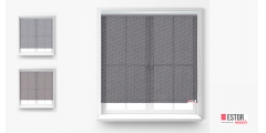 Estores enrollables Metalscreen Negro-Gris 105