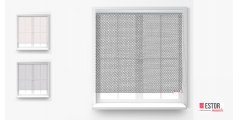 Estores enrollables Diamantescreen Blanco - Gris