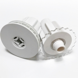 Kit comando y contera estor enrollable tubo de 43mm blanco