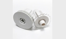 Kit comando y contera estor enrollable tubo de 43mm blanco